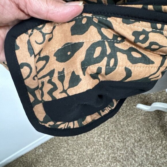 BAGATELLE Women's S Button Belted Quilted Jacket Camel Black Floral NWT - Picture 7 of 13